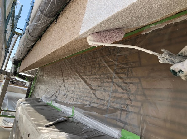 東京都東大和市　屋根塗装　外壁塗装　雨樋塗装　モルタル外壁　RSシルバーマットSi (3)