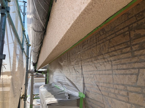 東京都東大和市　屋根塗装　外壁塗装　雨樋塗装　モルタル外壁　RSシルバーマットSi (2)