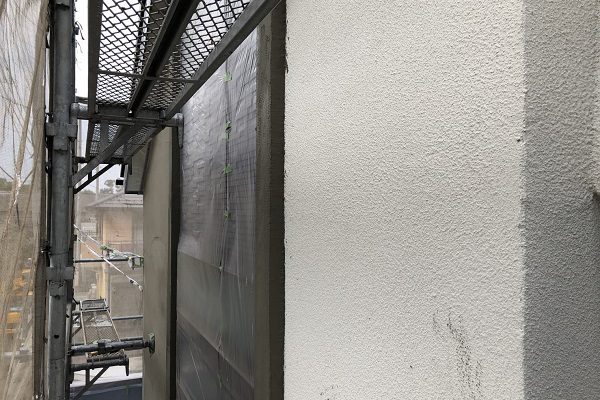 東京都東久留米市　外壁塗装　足場設置　下地処理　高圧洗浄　養生 (2)