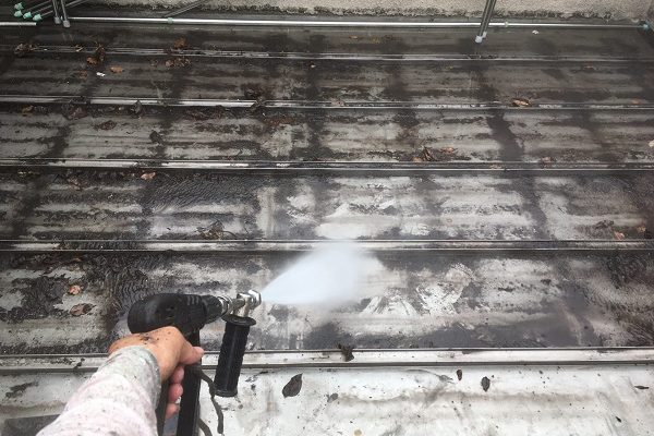 東京都小平市　屋根塗装　外壁塗装　下地処理　バイオ洗浄