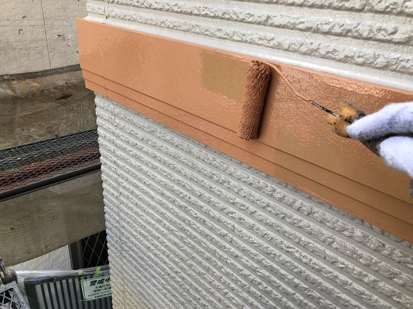 東京都清瀬市　外壁塗装　屋根塗装　シャッターボックス・幕板・雨樋塗装 (6)