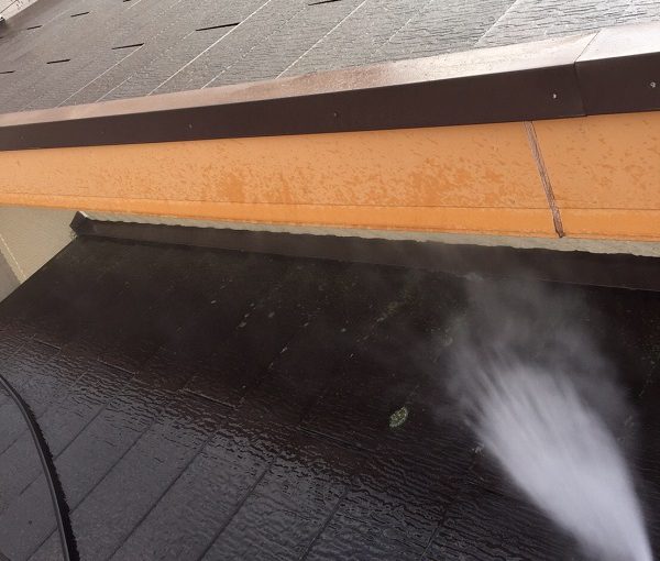 東京都清瀬市　外壁塗装　屋根塗装　チョーキング現象　高圧洗浄 (2)