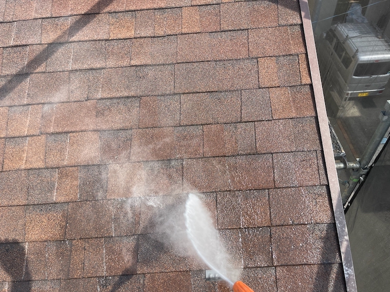 東京都東大和市　K様邸　シングル屋根の高圧洗浄を行いました　屋根の点検ならおまかせください！