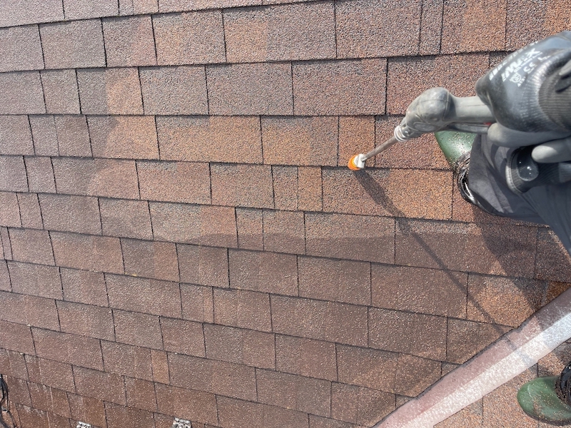 東京都東大和市　K様邸　シングル屋根の高圧洗浄を行いました　屋根の点検ならおまかせください！