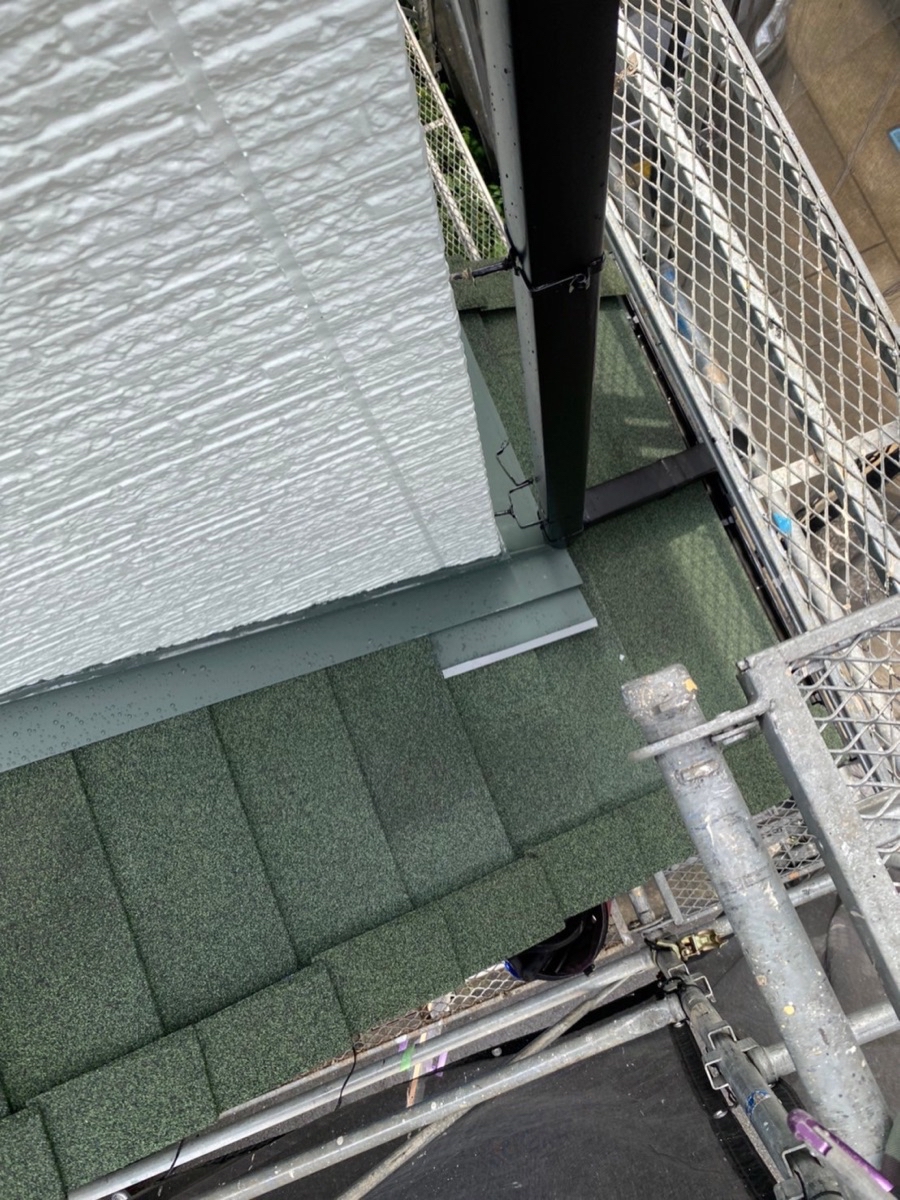 東京都立川市　W様邸　外壁塗装・屋根カバー工事　下屋根工事