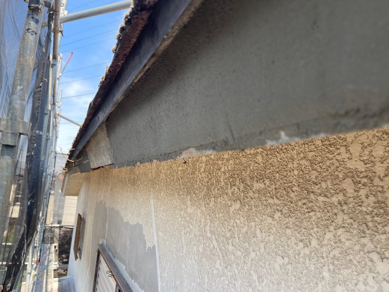 東京都東大和市　M様邸　屋根・外壁塗装工事　軒先のモルタル補修