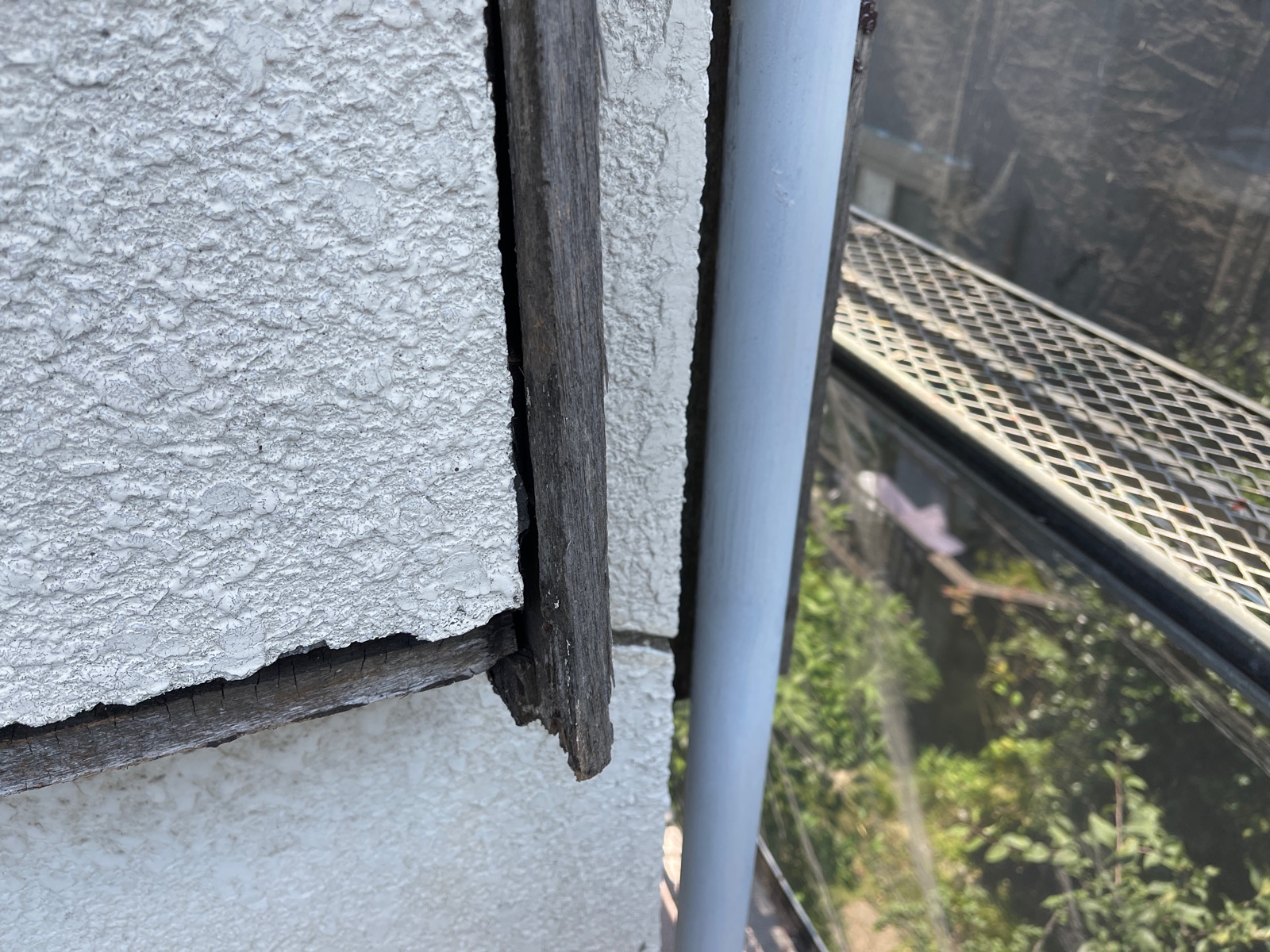 東京都東大和市　M様邸　屋根・外壁塗装工事　外壁の剥がれと木部の腐食