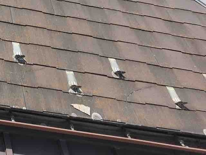 東京都東大和市　O様邸　屋根・外壁塗装工事　施工前　屋根の劣化症状